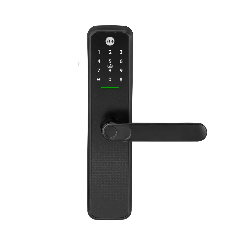 Yale Zuri S (Black) Smart Lock with 5 way unlocking (Fingerprint, PIN, RFID, Manual Key and Built-in Bluetooth to Access through Home App)