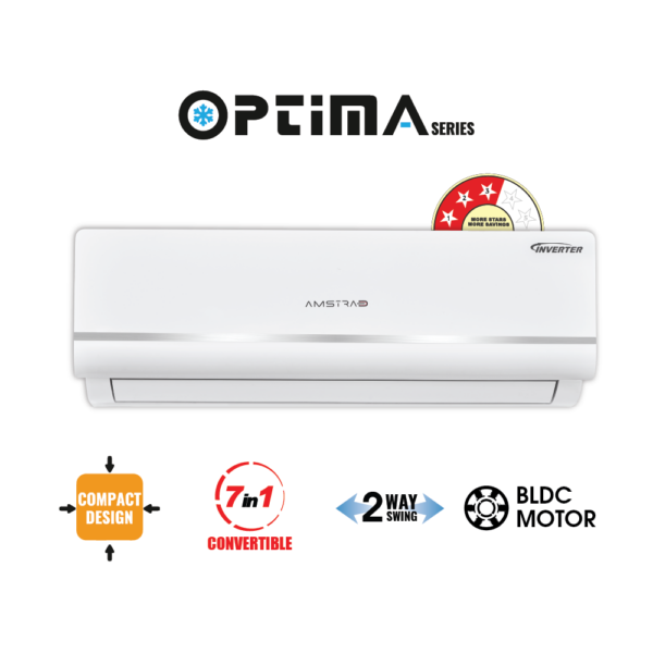 Amstrad Optima Series AC 1.5 Ton 3 Star Inverter Split Air Conditioner – AMSi1833